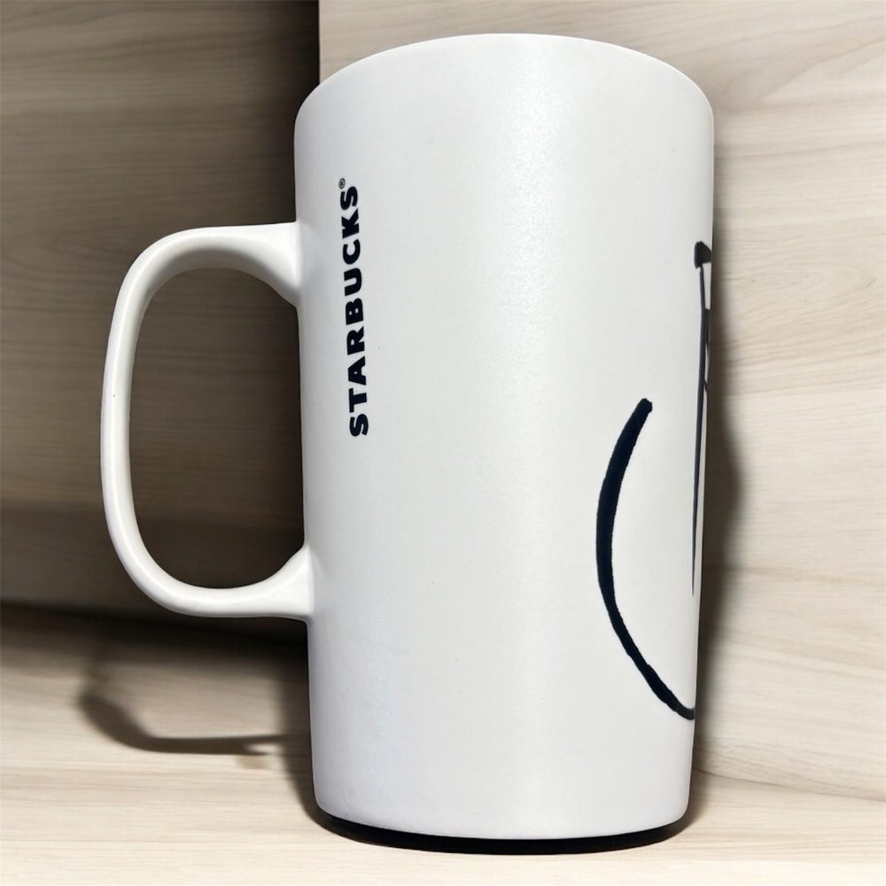 Starbucks 2015 Green Dot Series Bicycle Sketch Collectible Ceramic 16oz Mug - Picture 4 of 4